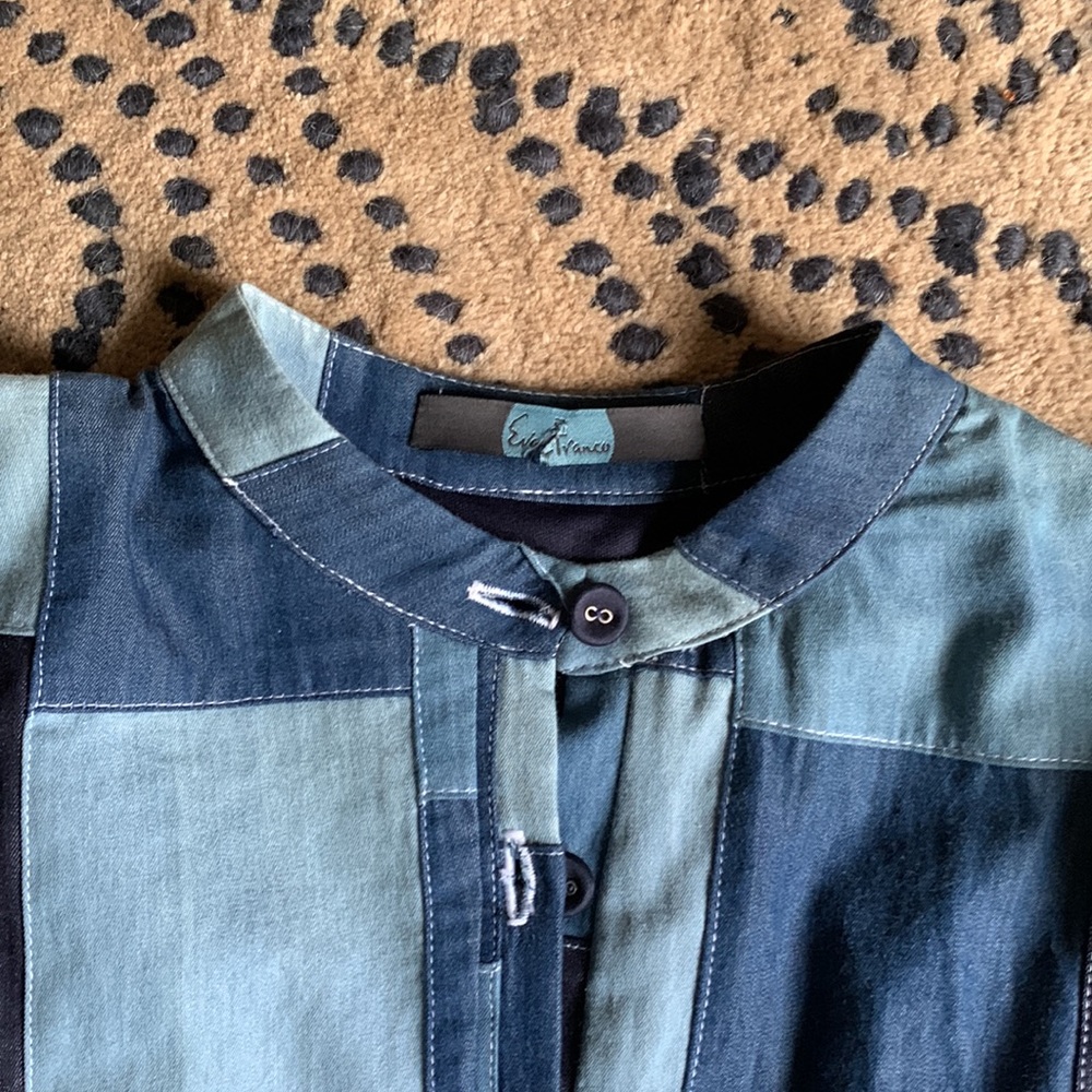Eva Franco  ‎ Anais patchwork denim buttondown - Picture 4 of 5